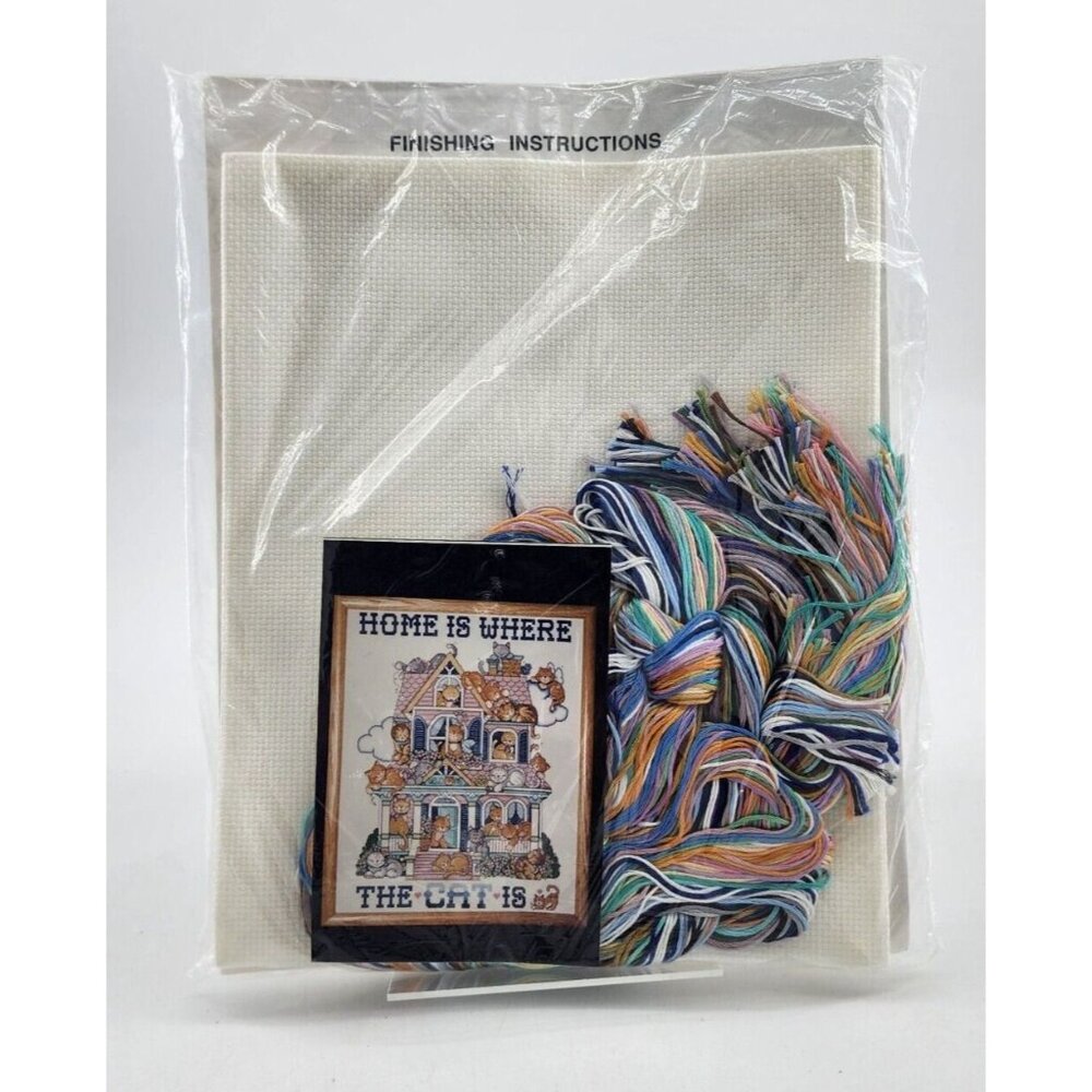 DESIGN WORKS Counted Cross Stitch Kit - "Home Is Where The Cat‎ Is" #9277